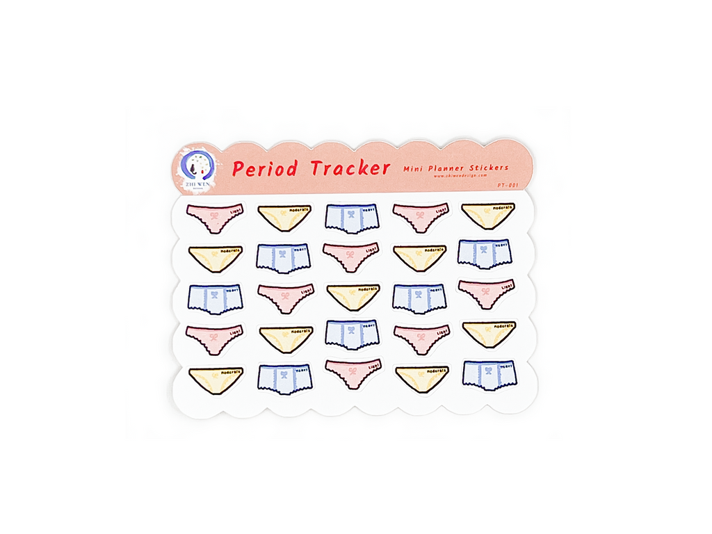 Period Tracker Mini Sticker Sheet– Zhi Wen Design